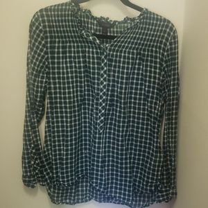 Green plaid tunic